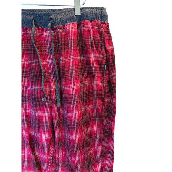 Eddie Bauer Mens Pajama Pants M Red Black Christmas 100% Cotton Pockets Sleep - Picture 2 of 5